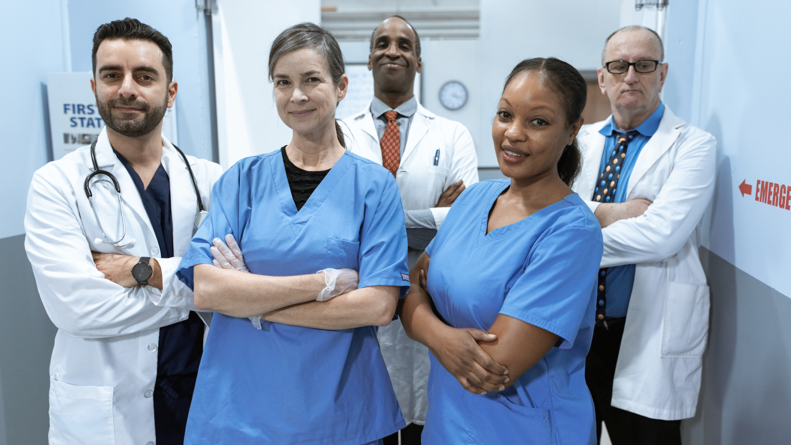 team of emergency room physicians and staff