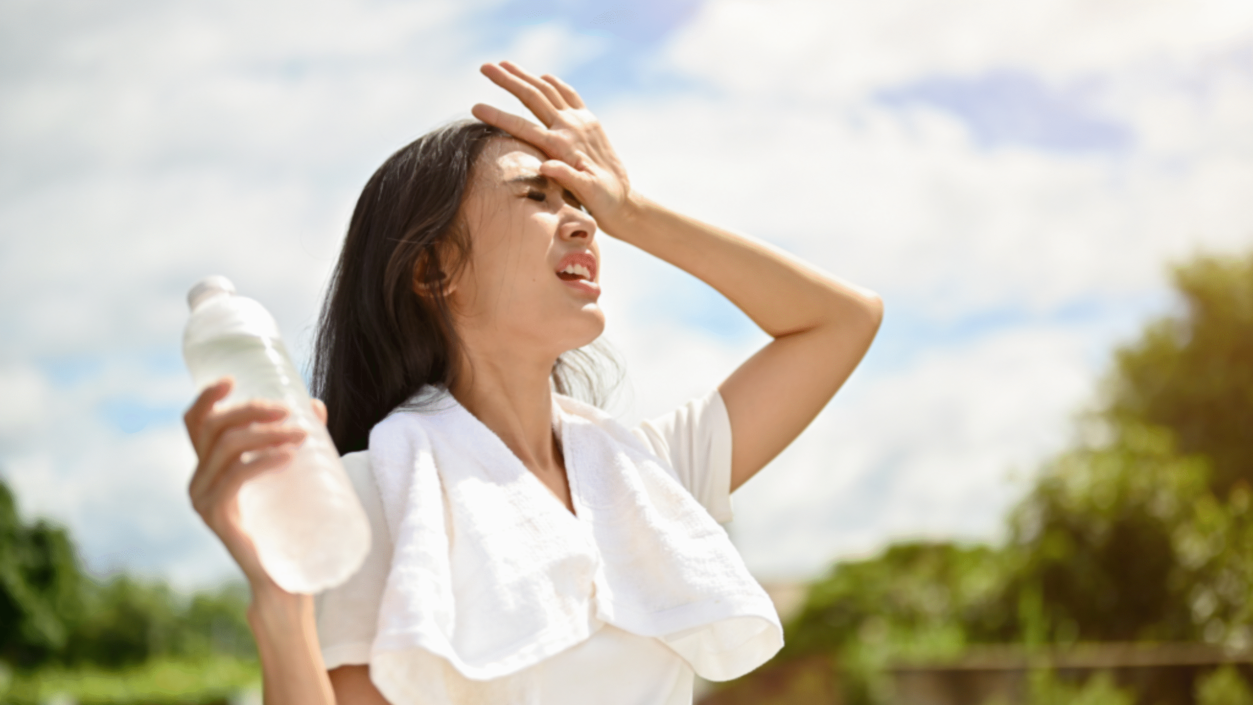 woman in extreme heat